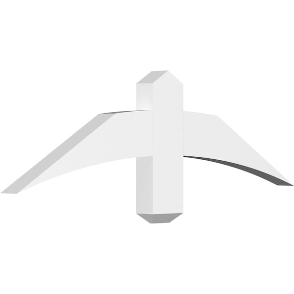 Ekena Millwork Bellingham Architectural Grade PVC Gable Bracket, 36"W x 10 1/2"H x 2"D x 4"F, 7/12 Pitch GBP036X11X0204BEL00 - main